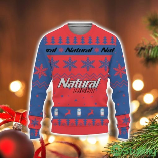 Natural Light Beers Merry Christmas Unisex Gift Fan 3D Sweater Holiday Gift Christmas Gift