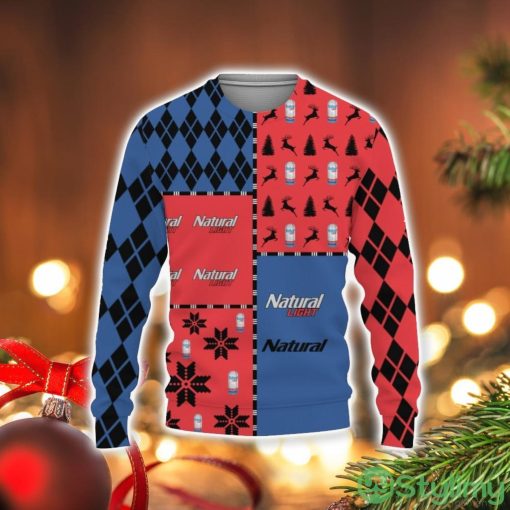 Natural Light Beers Merry Christmas Whiskey And Beers 3D Sweater Holiday Gift Christmas Gift