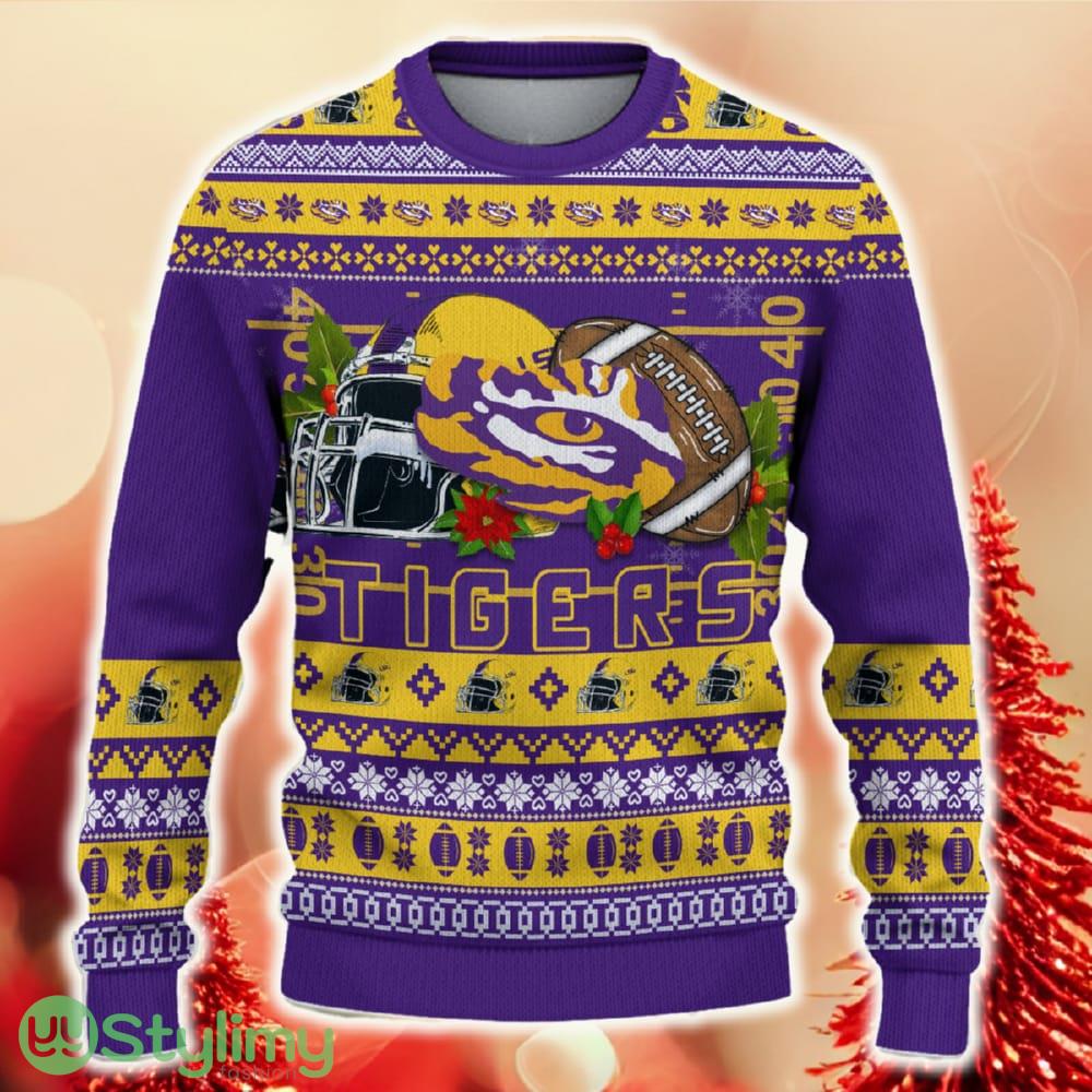 NCAA LSU Tigers Christmas Ugly Sweater Custom Number And Name Gift For Fans Holidays 4 NCAA LSU Tigers Christmas Ugly Sweater Custom Number And Name Gift For Fans Holidays - NCAA LSU Tigers Christmas Ugly Sweater_2