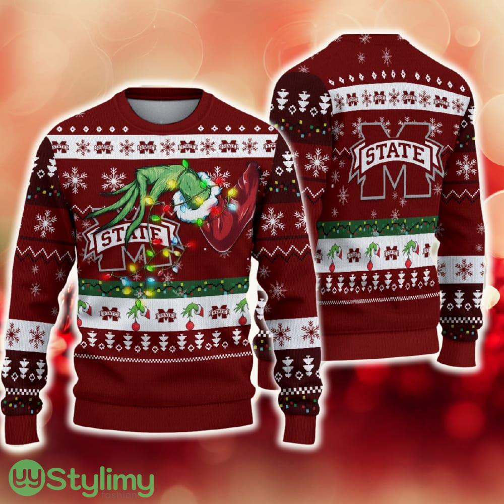 NCAA Mississippi State Bulldogs Grinch Christmas Ugly Sweater Funny Gift For Men And Women Fans 3 NCAA Mississippi State Bulldogs Grinch Christmas Ugly Sweater Funny Gift For Men And Women Fans - NCAA Mississippi State Bulldogs Grinch Christmas Ugly Sweater Funny Gift For Men And Women Fans