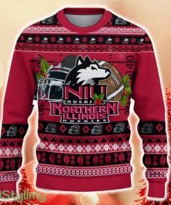 NCAA Northern Illinois Huskies Christmas Ugly Sweater Custom Number And Name Gift For Fans Holidays - NCAA Northern Illinois Huskies Christmas Ugly Sweater_2