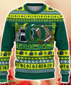 NCAA Oregon Ducks Christmas Ugly Sweater Custom Number And Name Gift For Fans Holidays - NCAA Oregon Ducks Christmas Ugly Sweater_2
