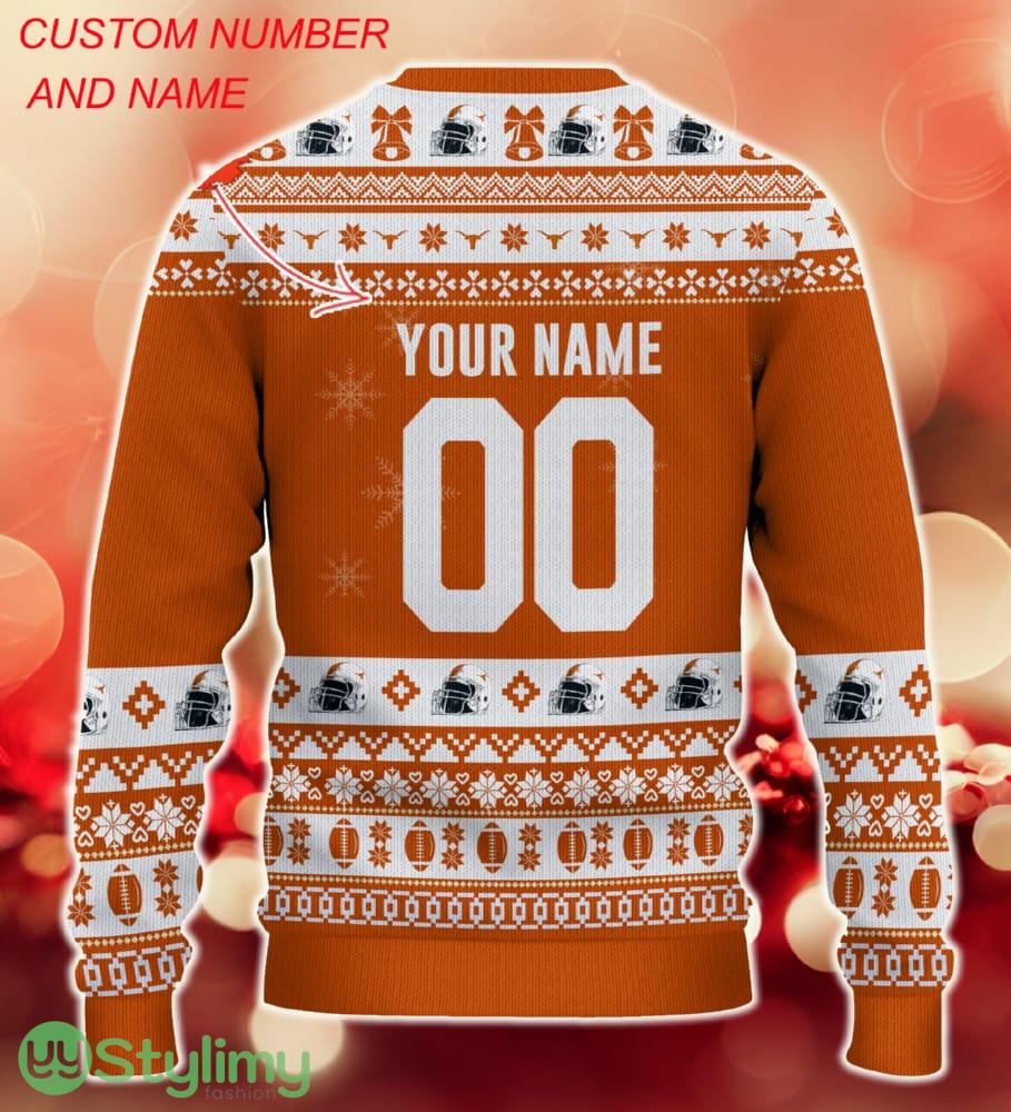 NCAA Texas Longhorns Christmas Ugly Sweater Custom Number And Name Gift For Fans Holidays 2 NCAA Texas Longhorns Christmas Ugly Sweater Custom Number And Name Gift For Fans Holidays - NCAA Texas Longhorns Christmas Ugly Sweater_3