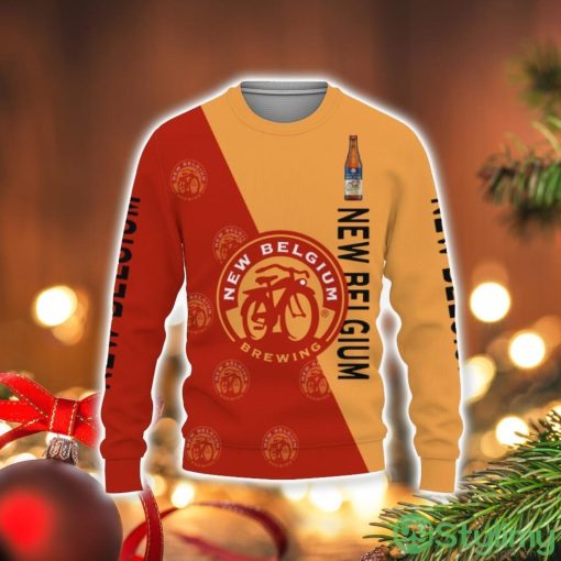 New Belgium Brewing Beers Beers And Whiskey Pattern Logo 3D Sweater Holiday Gift Christmas Gift