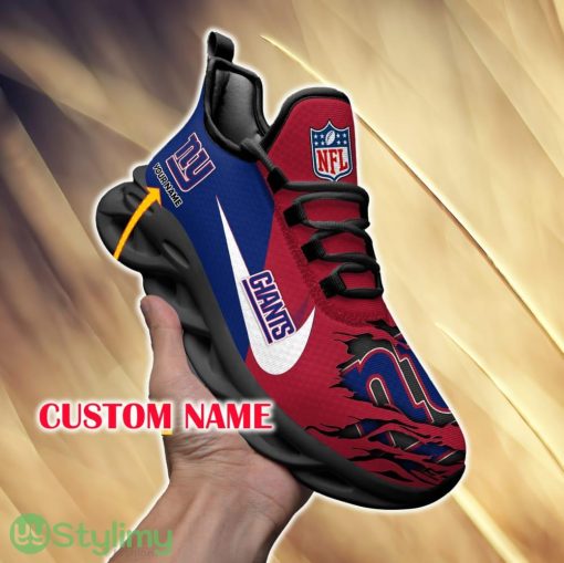 New York Giants Envision For Fans Custom Name Max Soul Sneakers New Gift Men And Women Clunky Shoes