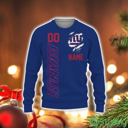 New York Giants Sports American Football Helmet New Trends For Fans Club Gifts Unisex 3D Sweater Holiday Gift Christmas Gift