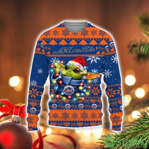 New York Mets Baby Yoda Star Wars Sports Football American Ugly Christmas Sweater