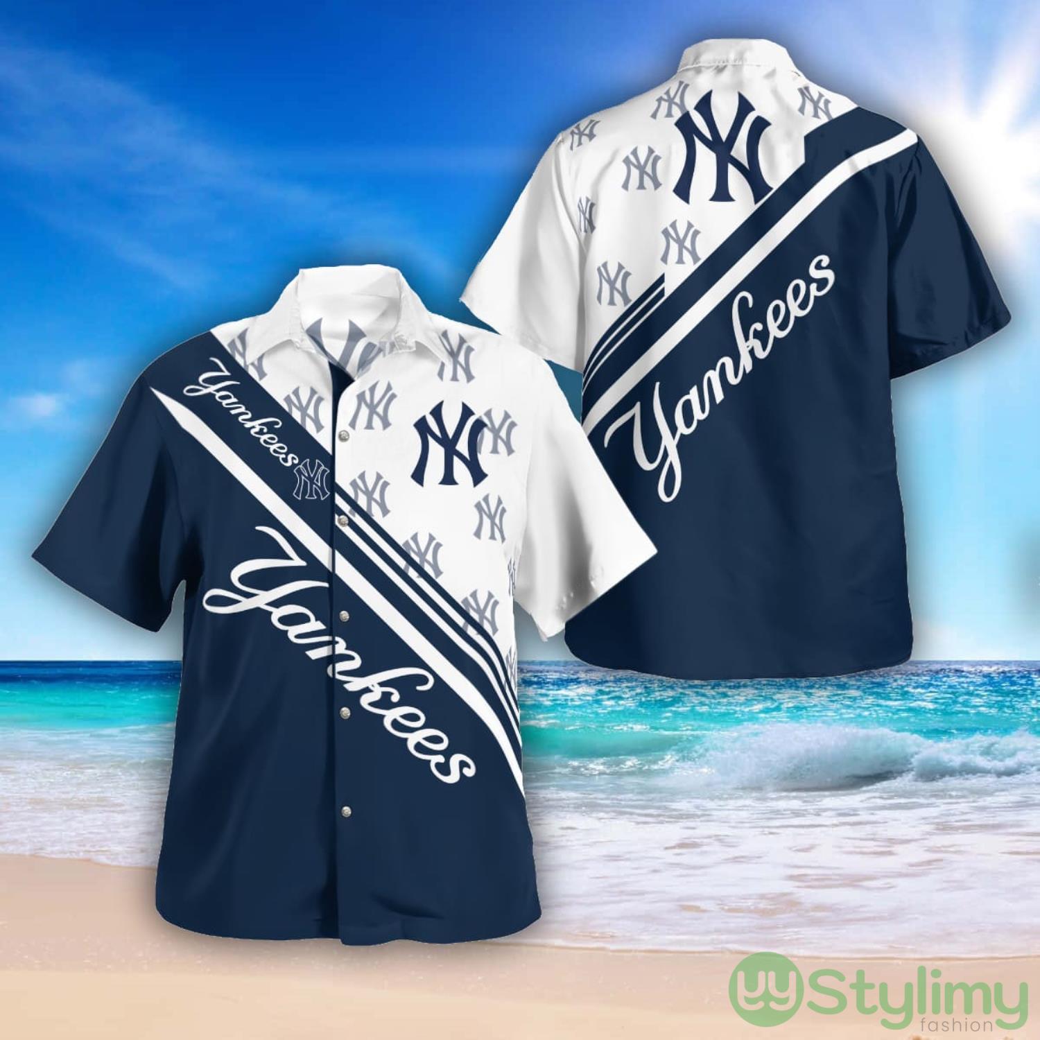 New York Yankees Logo Printed Aloha Hawaiian Shirt Special Gift For Fans 2 New York Yankees Logo Printed Aloha Hawaiian Shirt Special Gift For Fans Product Photo 1