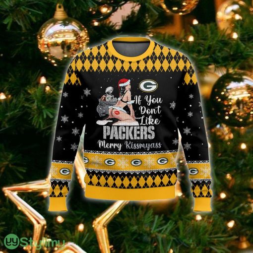 NFL Green Bay Packers Kissmyass Ugly Sweater For Fans Christmas Vintage Gift