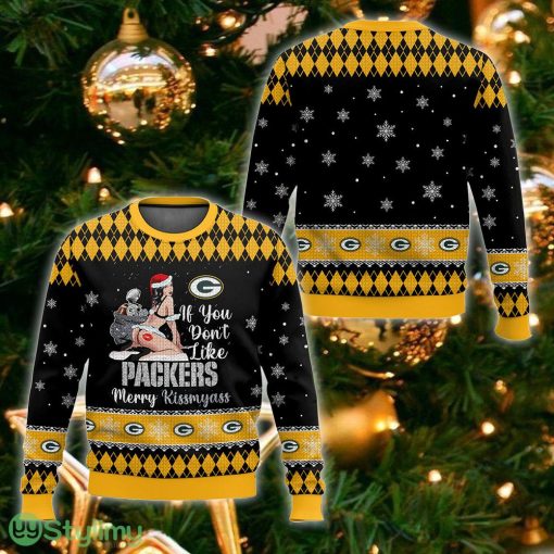 NFL Green Bay Packers Kissmyass Ugly Sweater For Fans Christmas Vintage Gift
