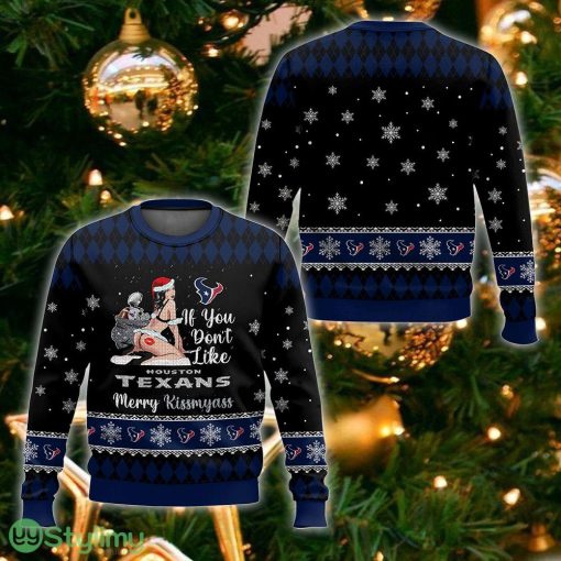NFL Houston Texans Kissmyass Ugly Sweater For Fans Christmas Vintage Gift