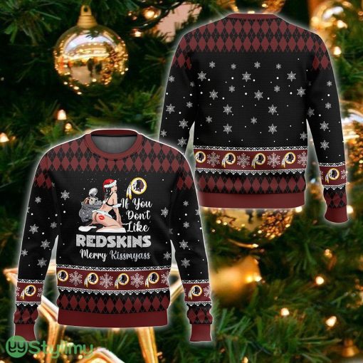 NFL Washington RedskinsKissmyass Ugly Sweater For Fans Christmas Vintage Gift
