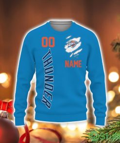 Oklahoma City Thunder Sports American Football Helmet New Trends For Fans Club Gifts Unisex 3D Sweater Holiday Gift Christmas Gift Product Photo 1
