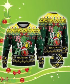 Oregon Ducks Ho Ho Ho All Over Print Thicken Sweater For Men And Women Gift Christmas - Oregon Ducks Ho Ho Ho All Over Print Thicken Sweater For Men And Women Gift Christmas