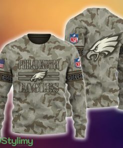 Philadelphia Eagles NFL Camo 3D Sweater Veteran Gift For Men And Women Christmas - Philadelphia Eagles NFL Camo 3D Sweater Veteran Gift For Men And Women Christmas