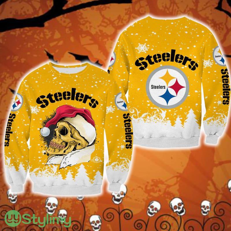 Pittsburgh Steelers Christmas Skull Snowy Halloween Ugly Sweater For Men And Women Gift Christmas 3 Pittsburgh Steelers Christmas Skull Snowy Halloween Ugly Sweater For Men And Women Gift Christmas - Pittsburgh Steelers Christmas Skull Snowy Halloween Ugly Sweater For Men And Women Gift Christmas
