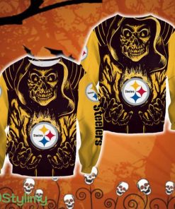 Pittsburgh Steelers Death Halloween Skull Family Halloween Ugly Sweater For Men And Women Gift Christmas - Pittsburgh Steelers Death Halloween Skull Family Halloween Ugly Sweater For Men And Women Gift Christmas