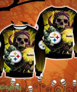 Pittsburgh Steelers Skull Halloween Gather Halloween Ugly Sweater For Men And Women Gift Christmas - Pittsburgh Steelers Skull Halloween Gather Halloween Ugly Sweater For Men And Women Gift Christmas