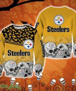 Pittsburgh Steelers Skull Reindeer Halloween Ugly Sweater For Men And Women Gift Christmas - Pittsburgh Steelers Skull Reindeer Halloween Ugly Sweater For Men And Women Gift Christmas