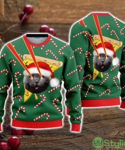 Pizza Cat With Laser Eyes Ugly Special Holiday Ugly Christmas Sweater Christmas Holiday Gift For Men And Women Product Photo 1