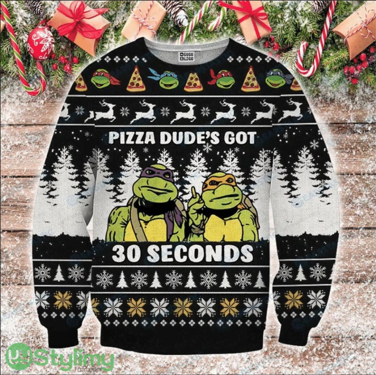 Pizza Dude 3D Ugly Christmas Sweater Christmas Gift 3 Pizza Dude 3D Ugly Christmas Sweater Christmas Gift Product Photo 1