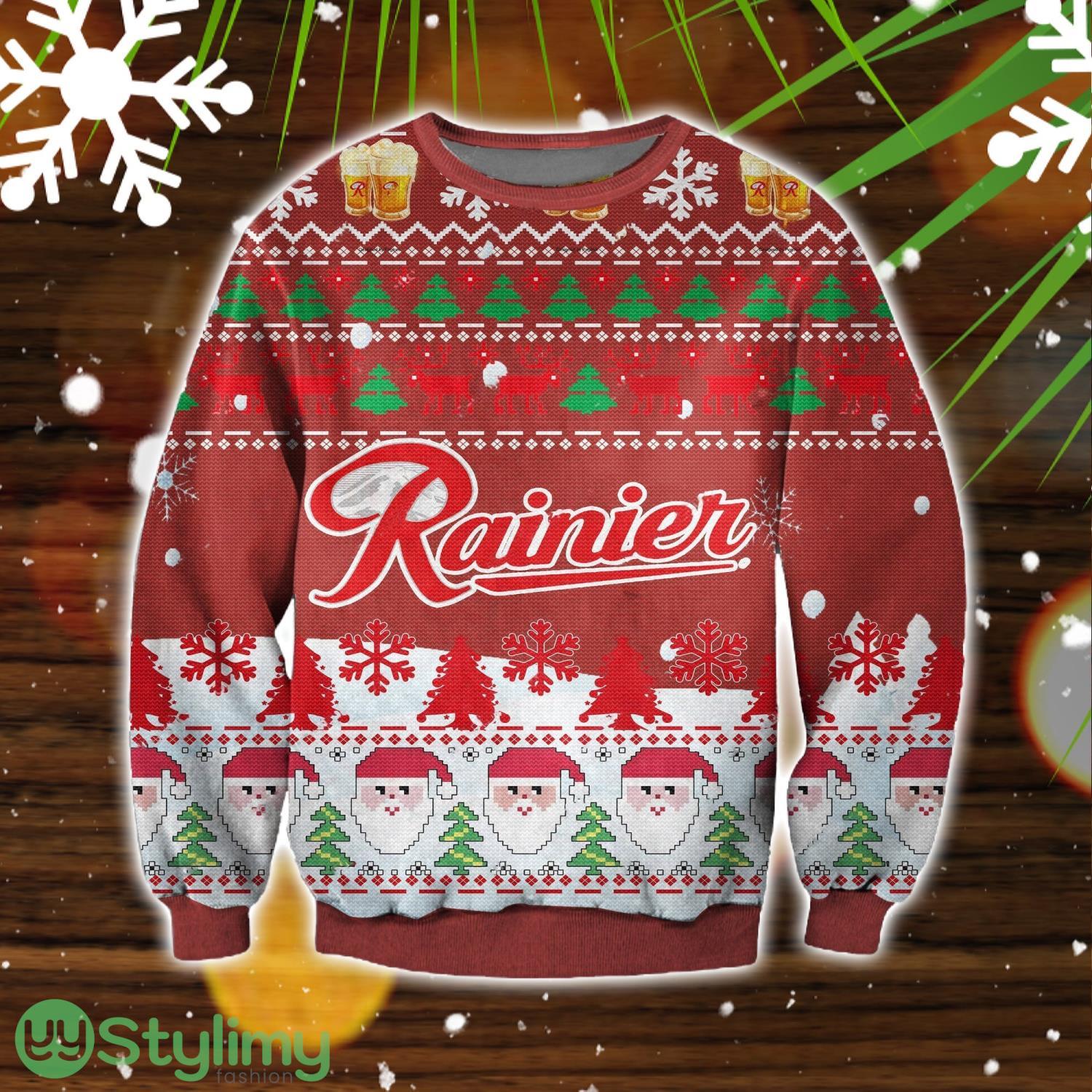 Rainier Beer 3D Ugly Christmas Sweater Christmas Gift 3 Rainier Beer 3D Ugly Christmas Sweater Christmas Gift Product Photo 1