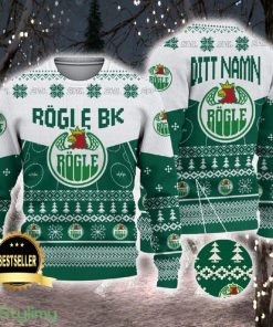 Rogle BK Ugly Christmas Sweater Logo Custom Name Gift Fans - Rogle BK Ugly Christmas Sweater Logo Custom Name Gift Fans