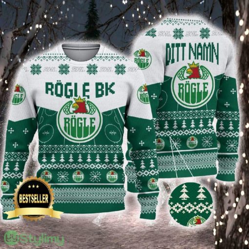 Rogle BK Ugly Christmas Sweater Logo Custom Name Gift Fans