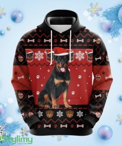 Rottweiler 2 Christmas Cute Noel Mc Ugly Hoodie 3D All Over Print Gift For Christmas Product Photo 1
