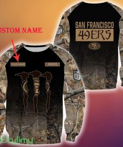San Francisco 49ers Custom Name NFL Hunting Camo 3D Sweater Veteran Gift For Men And Women Christmas - San Francisco 49ers Custom Name NFL Hunting Camo 3D Sweater Veteran Gift For Men And Women Christmas