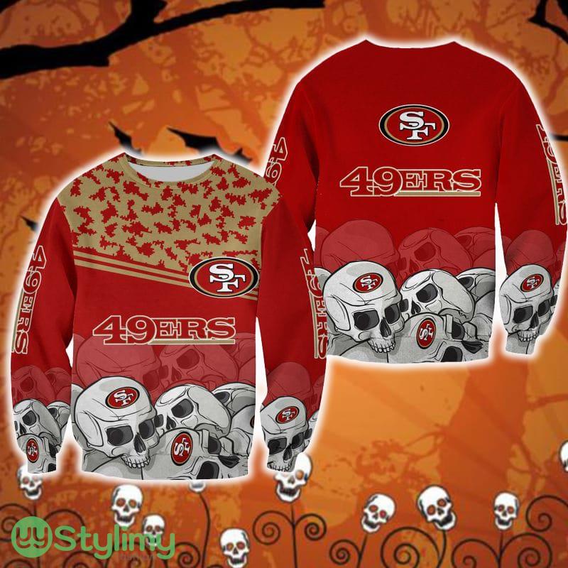 San Francisco 49ers Skull Fashionable Halloween Ugly Sweater For Men And Women Gift Christmas 3 San Francisco 49ers Skull Fashionable Halloween Ugly Sweater For Men And Women Gift Christmas - San Francisco 49ers Skull Fashionable Halloween Ugly Sweater For Men And Women Gift Christmas