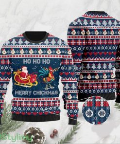 Santa Claus And Chicken Ho Ho Ho Mery Chickmas All Over Print Thicken Sweater For Men And Women Gift Christmas - Santa Claus And Chicken Ho Ho Ho Mery Chickmas All Over Print Thicken Sweater For Men And Women Gift Christmas