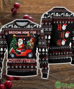 Santa Drinking And Driving Home For Christmas Ugly Christmas Sweater Christmas Holiday Gift For Men And Women Product Photo 1