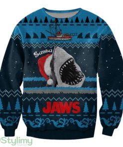 Santa Shark Jaws 3D Ugly Christmas Sweater Christmas Gift Product Photo 1