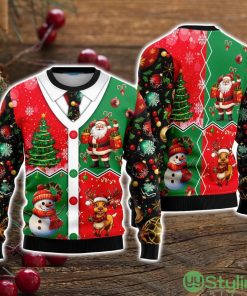 Santa Snowman Reindeer Cardigan Costume Ugly Christmas Sweater Christmas Holiday Gift For Men And Women Product Photo 1