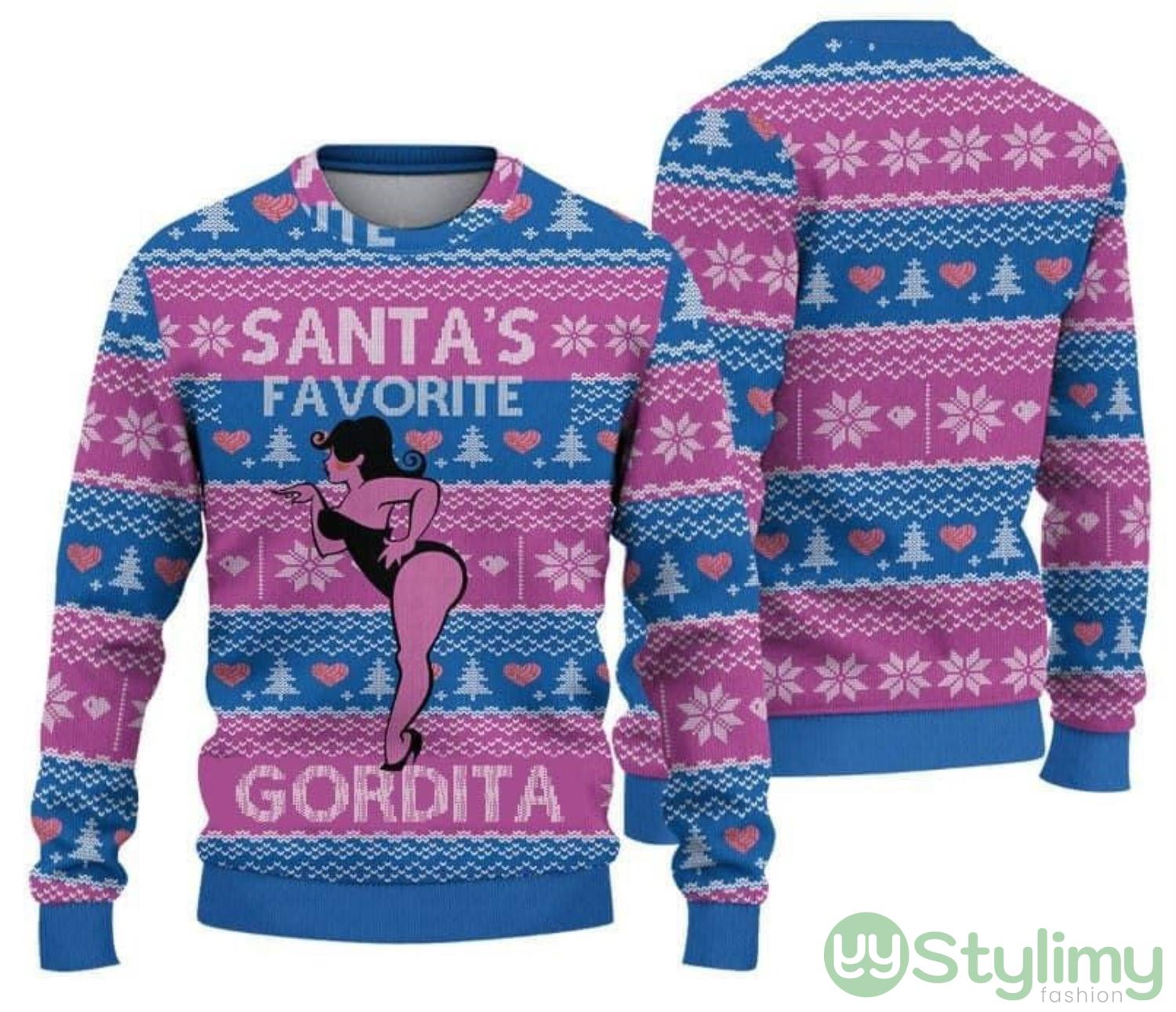 Santas Favorite Gordita 3D Ugly Christmas Sweater Christmas Gift Funny Xmas Sweater For Men Women 3 Santas Favorite Gordita 3D Ugly Christmas Sweater Christmas Gift Funny Xmas Sweater For Men Women Product Photo 1