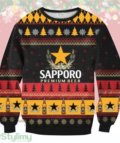 Sapporo Beer 3D Ugly Christmas Sweater Christmas Gift Product Photo 1