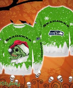 Seattle Seahawks Christmas Skull Knitter Halloween Ugly Sweater For Men And Women Gift Christmas - Seattle Seahawks Christmas Skull Knitter Halloween Ugly Sweater For Men And Women Gift Christmas