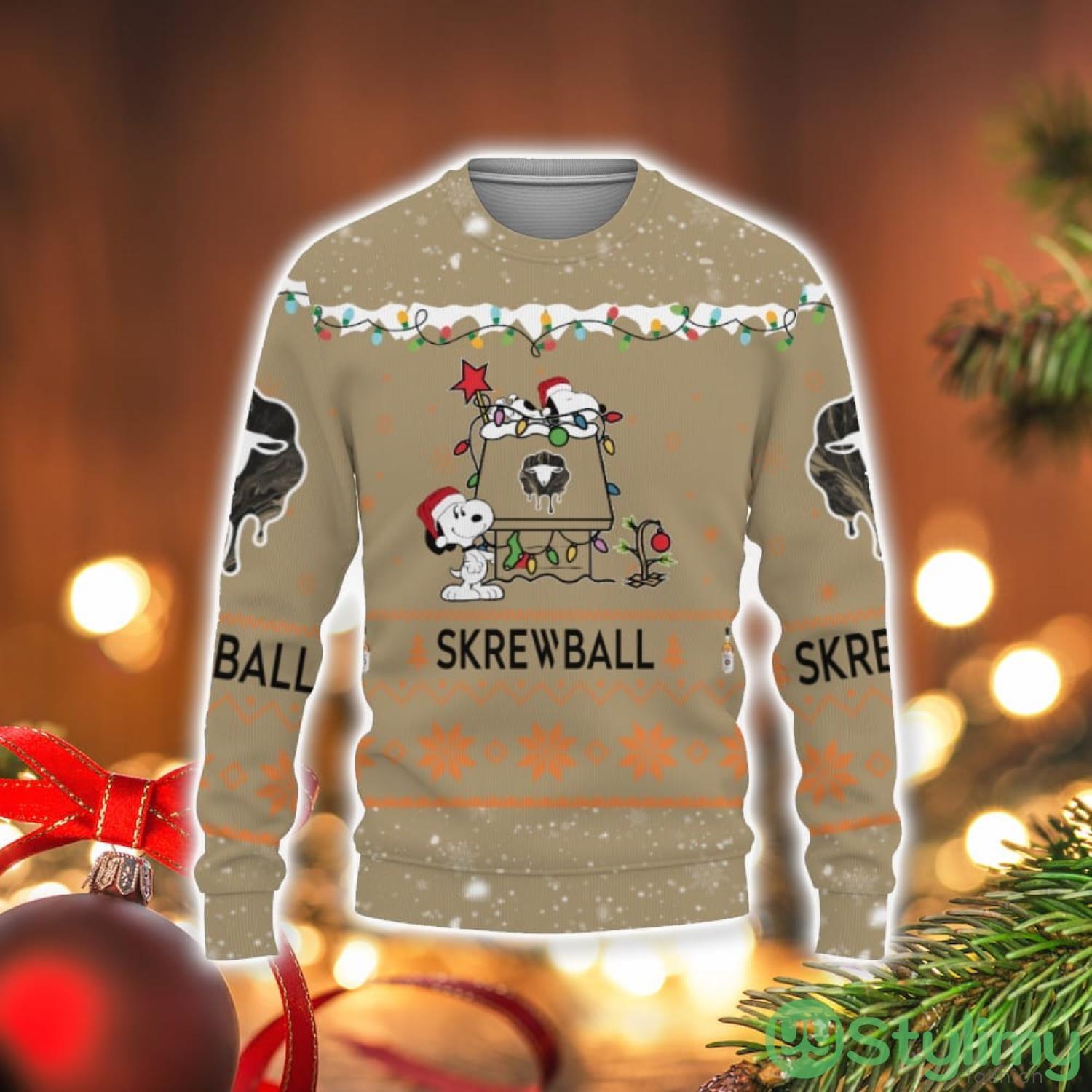 Skrewball Whiskey American Whiskey Beers Merry Christmas Snoopy House Cute Fan Gift 3D Sweater Holiday Gift Christmas Gift 3 Skrewball Whiskey American Whiskey Beers Merry Christmas Snoopy House Cute Fan Gift 3D Sweater Holiday Gift Christmas Gift Product Photo 1