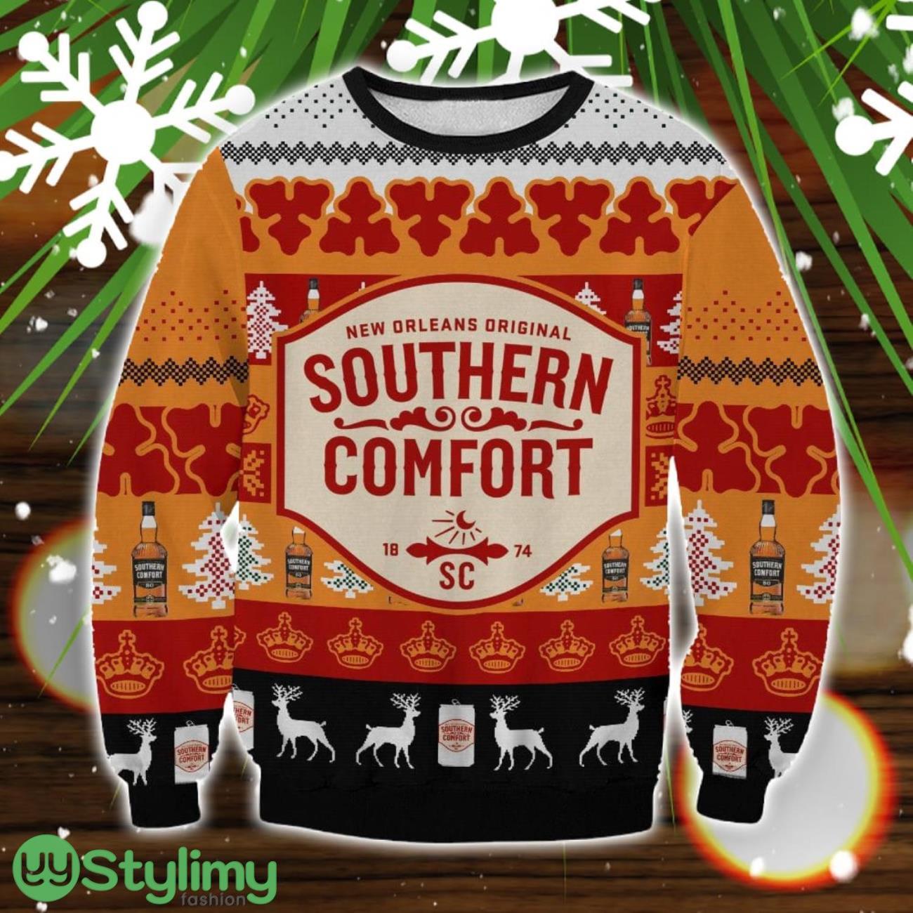 Southern Comfort 3D Ugly Christmas Sweater Christmas Gift 3 Southern Comfort 3D Ugly Christmas Sweater Christmas Gift Product Photo 1