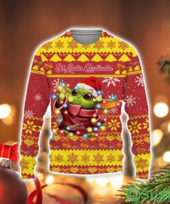 St. Louis Cardinals Baby Yoda Star Wars Sports Football American Ugly Christmas Sweater Product Photo 1