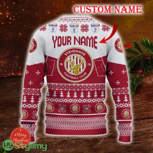 Stevenage Football Club Custom Name 3D Sweater Funny Gift For Men And Women Fans Christmas - Stevenage Football Club 3D Sweater Christmas Personalized_3