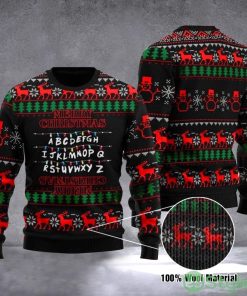 Stranger Things Alphabet 3D Ugly Christmas Sweater Cool Stranger Things For Fan Product Photo 1