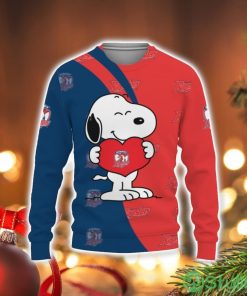 Sydney Roosters Snoopy Cute Heart American Sports Team 3D Sweater Holiday Gift Christmas Gift Product Photo 1