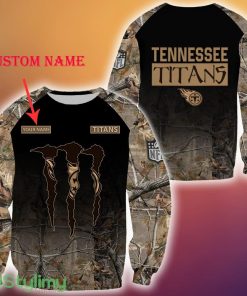 Tennessee Titans Custom Name NFL Hunting Camo 3D Sweater Veteran Gift For Men And Women Christmas - Tennessee Titans Custom Name NFL Hunting Camo 3D Sweater Veteran Gift For Men And Women Christmas