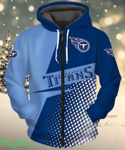Tennessee Titans Grid Pattern 3D Zipper Hoodie All Over Print Gift For Big Fans Product Photo 1