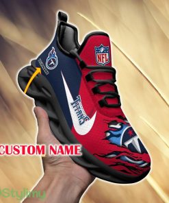 Tennessee Titans Streetwear For Fans Custom Name Max Soul Sneakers New Gift Men And Women Clunky Shoes - Tennessee Titans Chunky Shoes_2