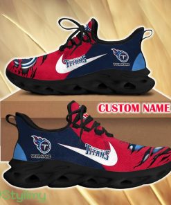 Tennessee Titans Streetwear For Fans Custom Name Max Soul Sneakers New Gift Men And Women Clunky Shoes - Tennessee Titans Chunky Shoes_1