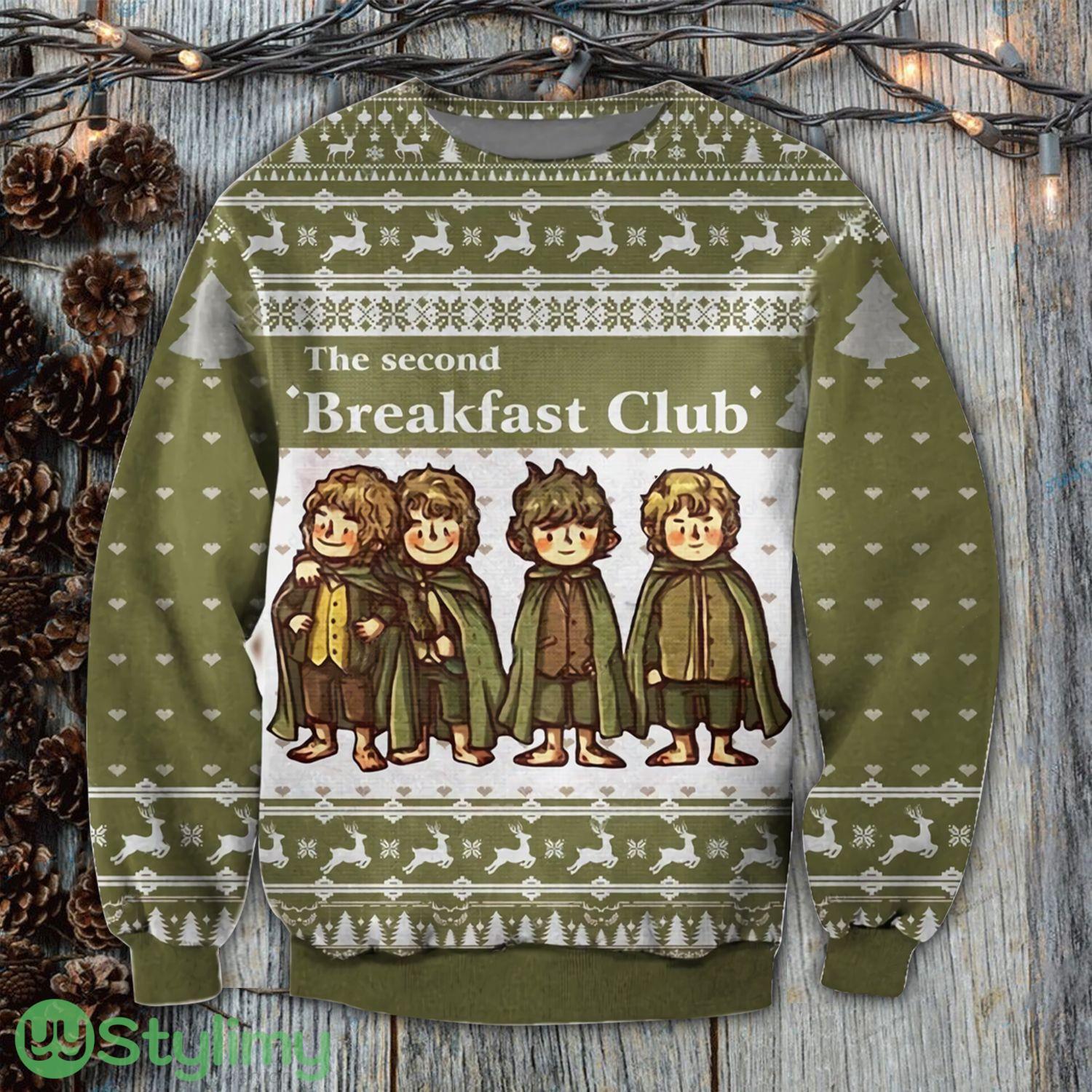 The Second Breakfast Club Hobbit LOTR 3D Ugly Christmas Sweater Christmas Gift 3 The Second Breakfast Club Hobbit LOTR 3D Ugly Christmas Sweater Christmas Gift Product Photo 1
