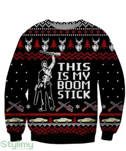 This is My Boom Stick Army of Darkness 3D Ugly Christmas Sweater Christmas Gift Product Photo 1